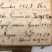 1829-30 Penmanship Practice Notebook, in German, Presumed American