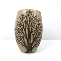 Andersen Design Studio Mid-Century Stoneware Vase with Tree