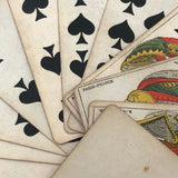 B.P Grimaud 19th Century French No Indices Playing Cards - Spades