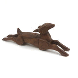 SOLD Old Carved Folk Art Leaping Deer with Nail Eyes
