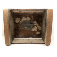 Much Used Old Pine Stool with Painterly Surface
