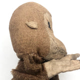 Much Loved Old Handmade Monkey Hand Puppet