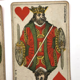 B.P Grimaud 19th Century French No Indices Playing Cards - Hearts