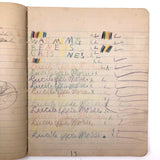 Marion and Lucille Effie Morse's "Big Game" Notebook, Hallowell Maine
