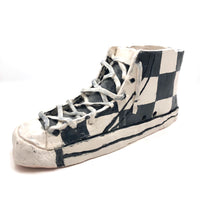 Handmade Ceramic Converse Checkerboard All Star High Top