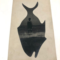 Fish Shaped Boy at Sea, Real Photo Postcard Masked Image