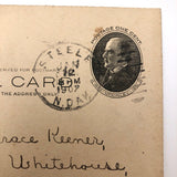 I'm Your In Haste Wonderful Hand-painted Blue and Orange Dutch Boy Postcard