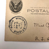 I'm Your In Haste Wonderful Hand-painted Blue and Orange Dutch Boy Postcard