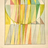 Geometric Forms Color Study Vintage Watercolor
