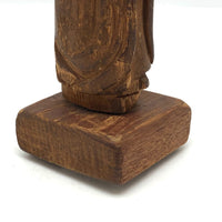Fantastic Old Carving of Woman with Long Hair and Tiny Hands