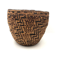Stunning Antique Northwest Coast Native American Fully Imbricated Basket, Presume Klickitat