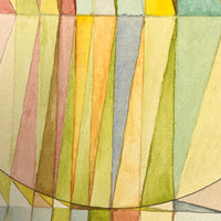 Geometric Forms Color Study Vintage Watercolor