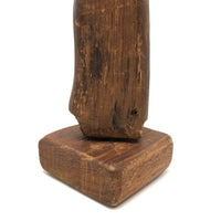 Fantastic Old Carving of Woman with Long Hair and Tiny Hands