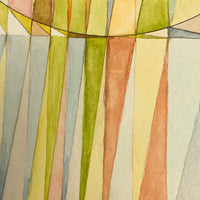 Geometric Forms Color Study Vintage Watercolor