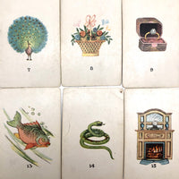 Original 1923 Teuila Fortune Telling Cards, Complete Deck with Instruction Booklet