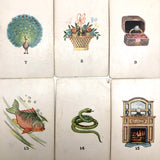 Original 1923 Teuila Fortune Telling Cards, Complete Deck with Instruction Booklet
