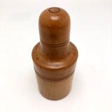 19th Century British Treen Apothecary Bottle with Original Glass Bottle - 4"