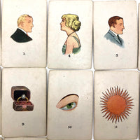 Original 1923 Teuila Fortune Telling Cards, Complete Deck with Instruction Booklet