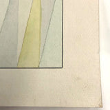 Geometric Forms Color Study Vintage Watercolor