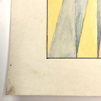 Geometric Forms Color Study Vintage Watercolor