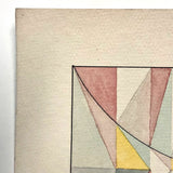 Geometric Forms Color Study Vintage Watercolor