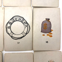 Original 1923 Teuila Fortune Telling Cards, Complete Deck with Instruction Booklet