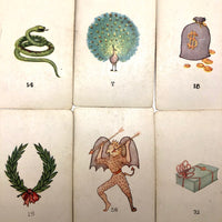 Original 1923 Teuila Fortune Telling Cards, Complete Deck with Instruction Booklet