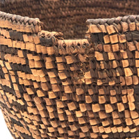 Stunning Antique Northwest Coast Native American Fully Imbricated Basket, Presume Klickitat