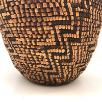 Stunning Antique Northwest Coast Native American Fully Imbricated Basket, Presume Klickitat
