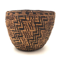 Stunning Antique Northwest Coast Native American Fully Imbricated Basket, Presume Klickitat