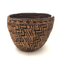 Stunning Antique Northwest Coast Native American Fully Imbricated Basket, Presume Klickitat