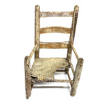 Gorgeously Sculptural 19th C Primitive Child's Chair with Fantastic Surface