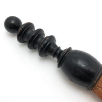 Black-Painted Turned Handle Antique Whisk Brush