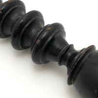 Black-Painted Turned Handle Antique Whisk Brush
