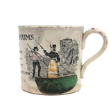 Early Staffordshire Franklin Maxims Child's Cup, Make Hay While the Sun Shines