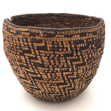 Stunning Antique Northwest Coast Native American Fully Imbricated Basket, Presume Klickitat