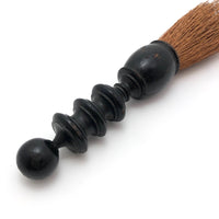 Black-Painted Turned Handle Antique Whisk Brush