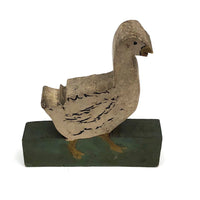 Sweet Old Hand-painted Wooden White Goose
