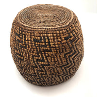 Stunning Antique Northwest Coast Native American Fully Imbricated Basket, Presume Klickitat