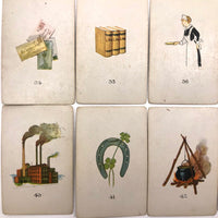 Original 1923 Teuila Fortune Telling Cards, Complete Deck with Instruction Booklet