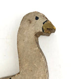 Sweet Old Hand-painted Wooden White Goose
