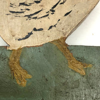 Sweet Old Hand-painted Wooden White Goose