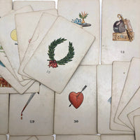 Original 1923 Teuila Fortune Telling Cards, Complete Deck with Instruction Booklet