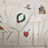 Original 1923 Teuila Fortune Telling Cards, Complete Deck with Instruction Booklet