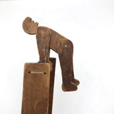 Old Cigar Box-Carved Folk Art Squeeze Toy Acrobat