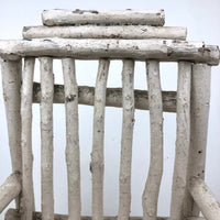 White Painted Tabletop Twig Rocking Chair