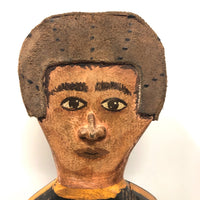 Charming Large Football Player Folk Art Whirligig, Signed Willy