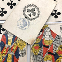 Complete Deck #2 of Antique French Gatteaux Playing Cards, 1890