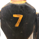 Charming Large Football Player Folk Art Whirligig, Signed Willy