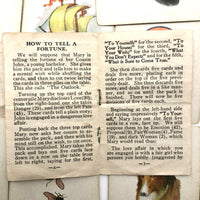 Original 1923 Teuila Fortune Telling Cards, Complete Deck with Instruction Booklet